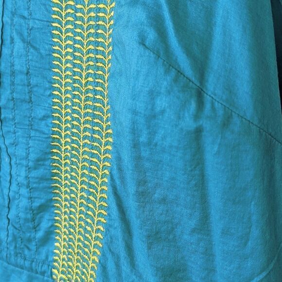 Calypso St Barth Target Dark Teal Cotton Drawstring Sleeveless Tank Top size L - Picture 7 of 10